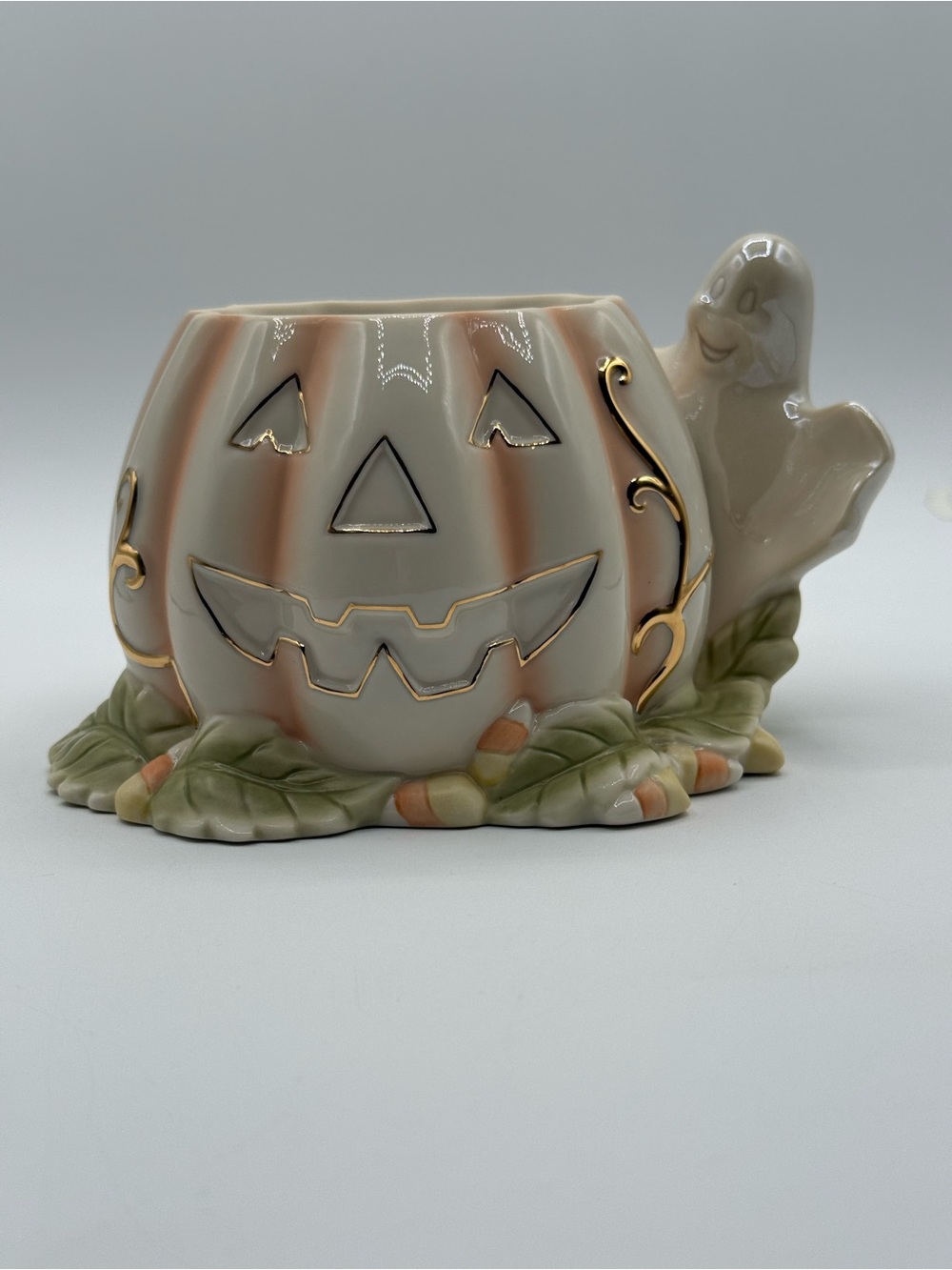 Lenox Halloween Jack-O’-Lantern Pumpkin Ghost Candy Corn Porcelain